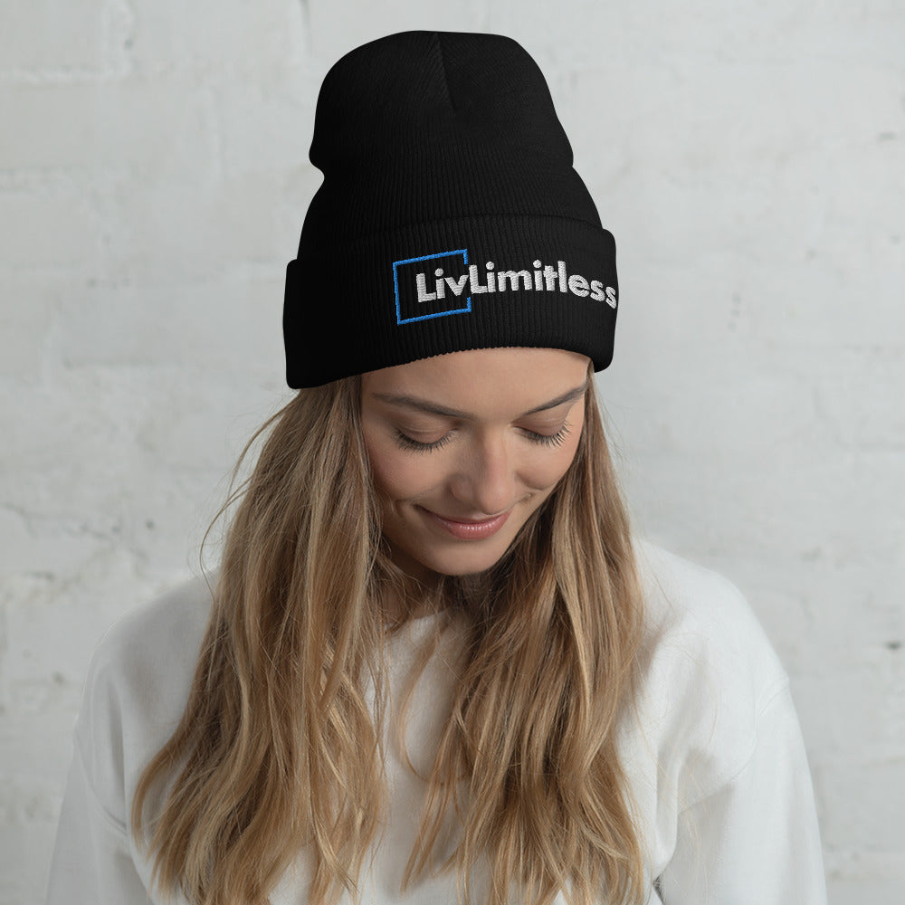 LivLimtless Black Cuffed Beanie