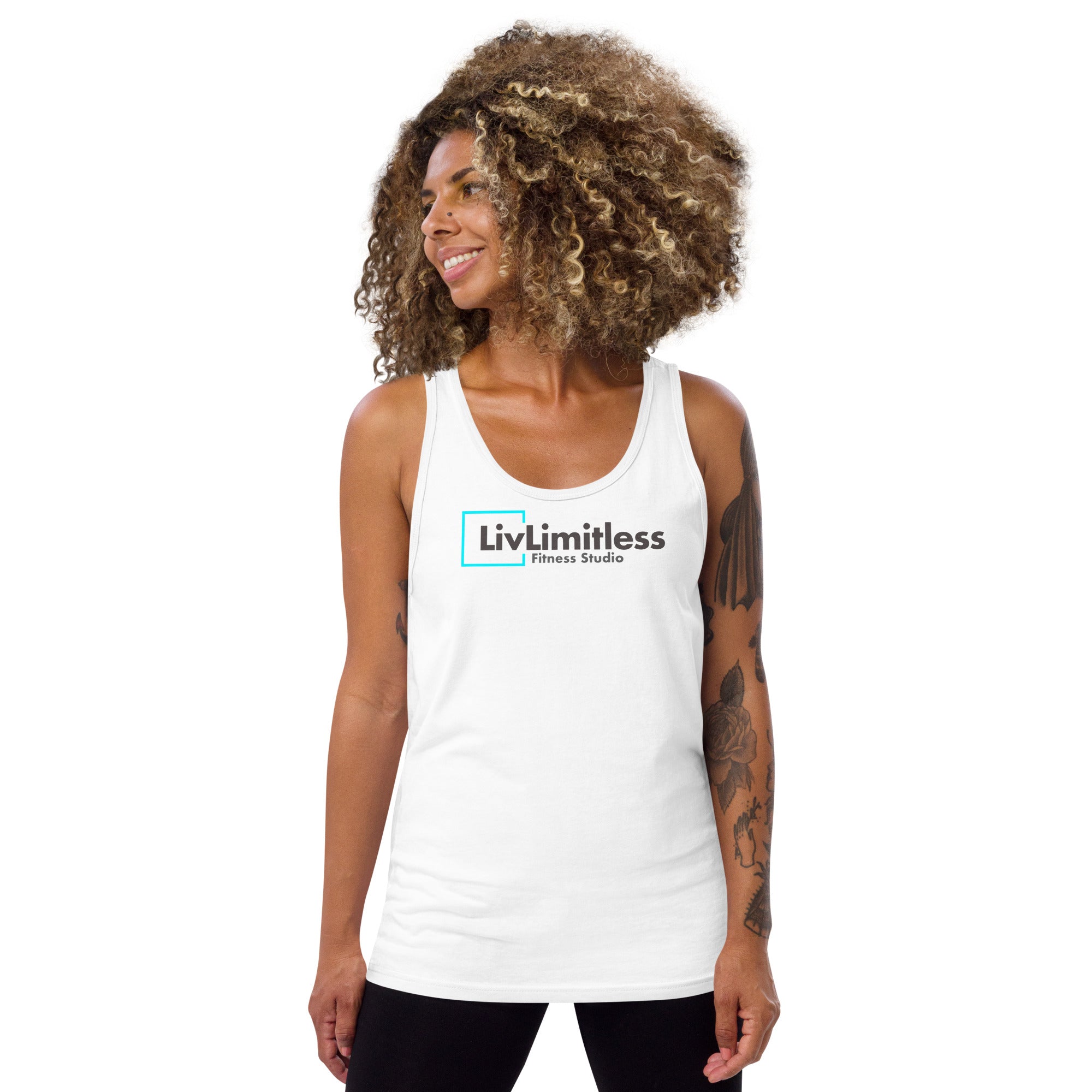 LivLimitless White Unisex Tank Top