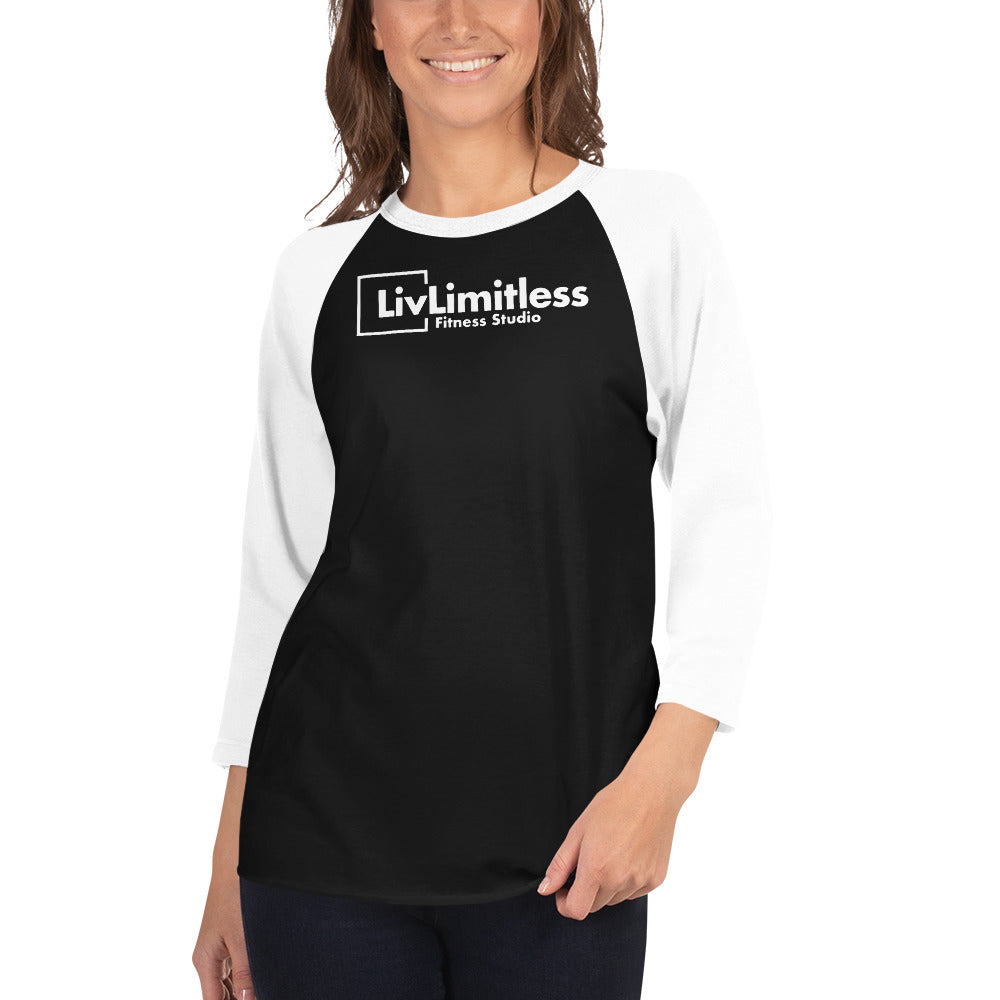 LivLimitless W/B 3/4 sleeve raglan shirt