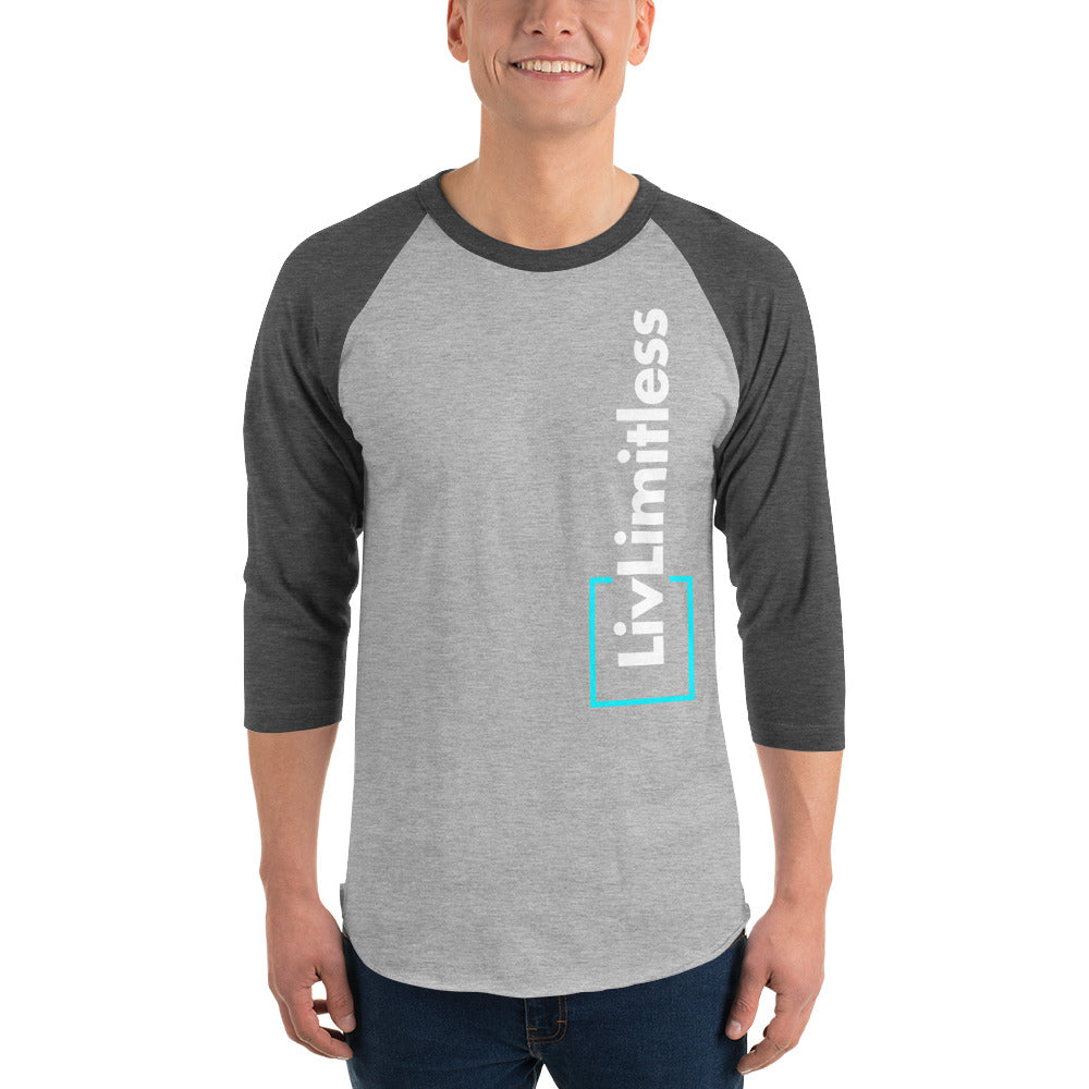 LivLimitless Grey 3/4 sleeve raglan shirt
