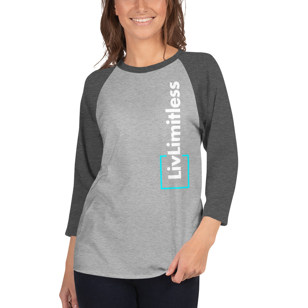 LivLimitless Grey 3/4 sleeve raglan shirt