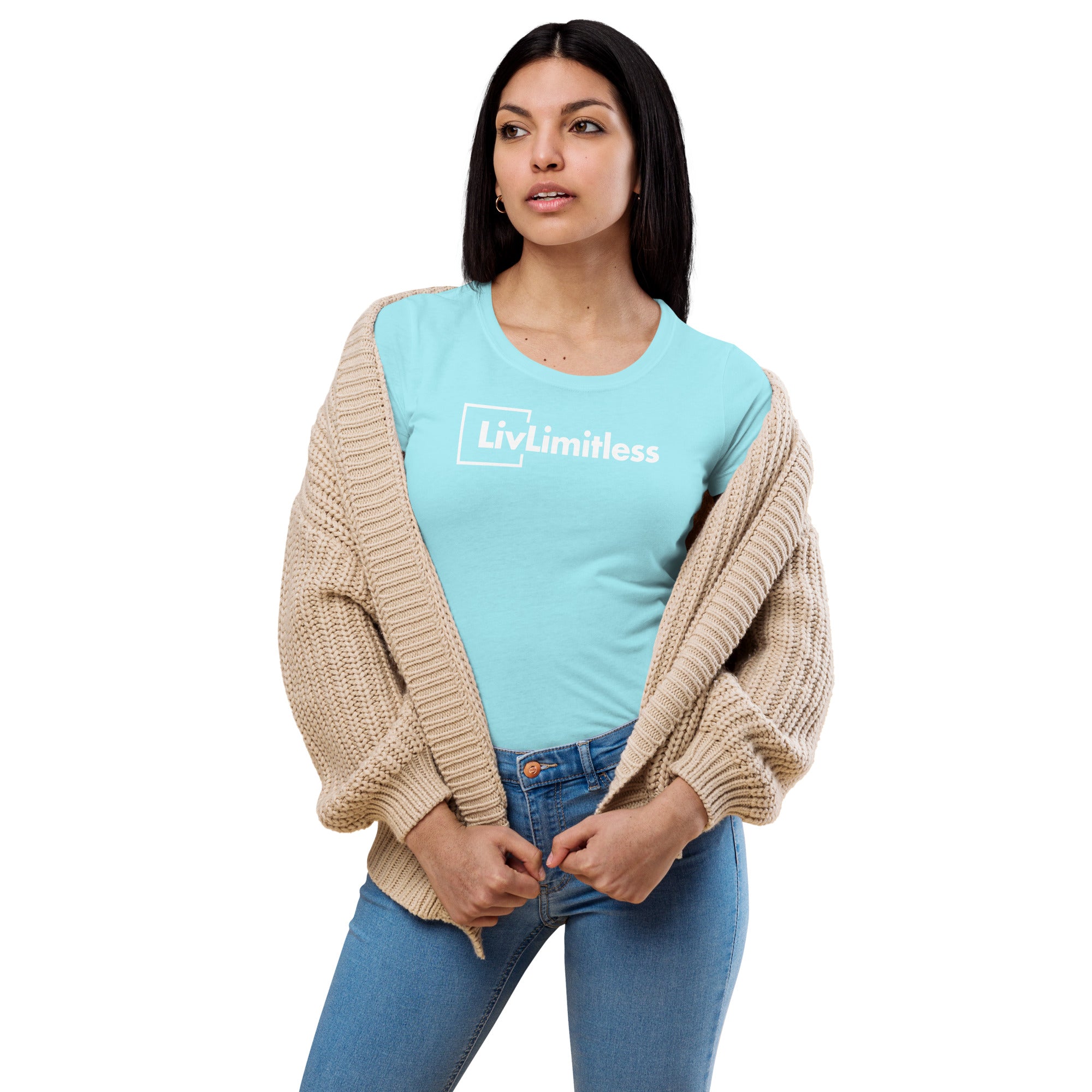LivLimitless Blue Women’s fitted t-shirt