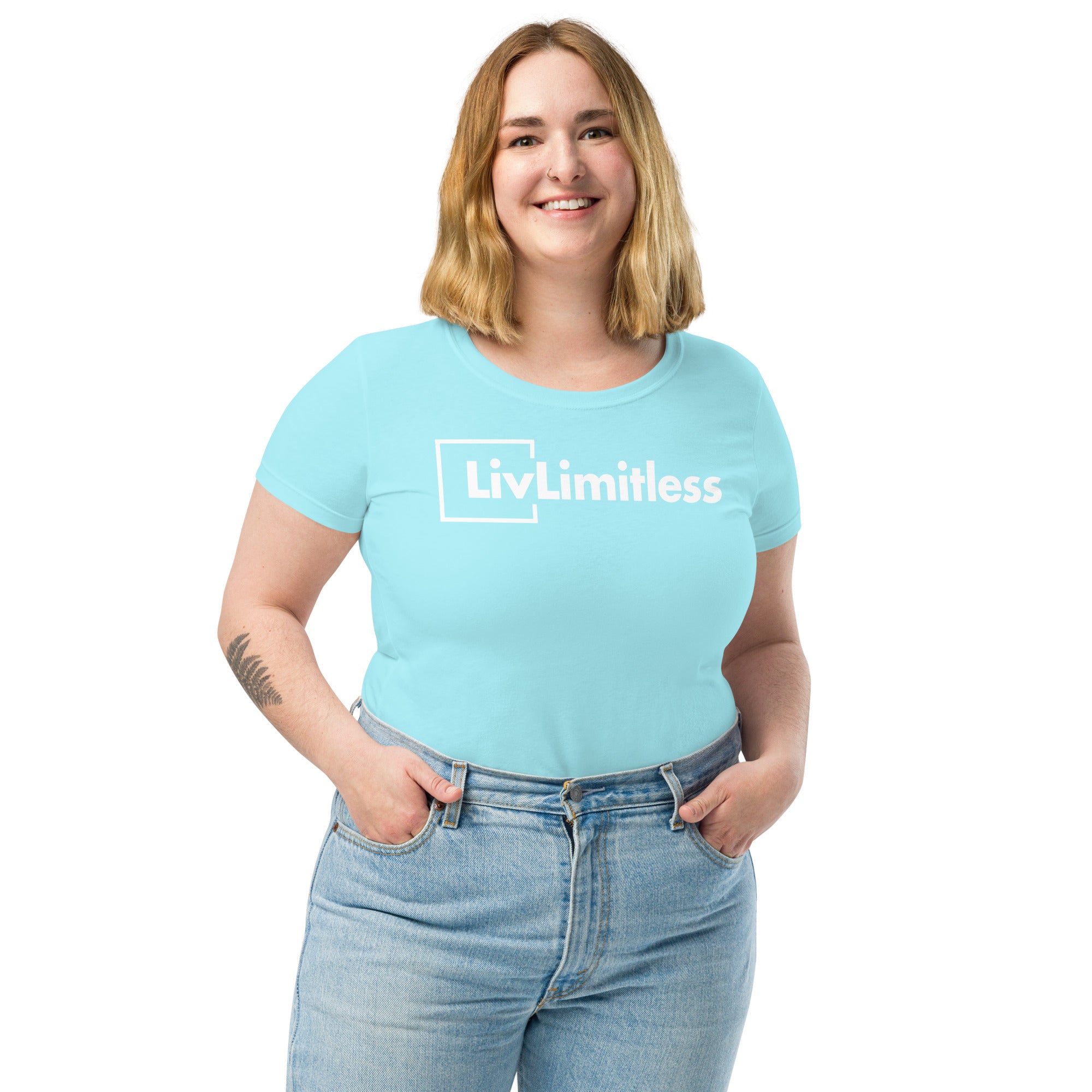 LivLimitless Blue Women’s fitted t-shirt