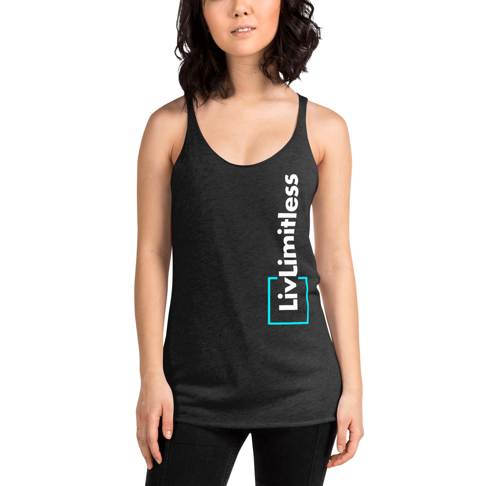 LivLimitless Black Vert Racerback Tank