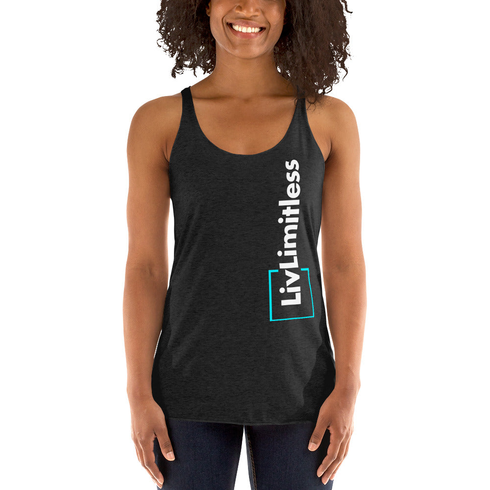 LivLimitless Black Vert Racerback Tank