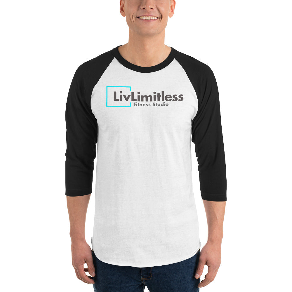 LivLimitless B/W 3/4 sleeve raglan shirt