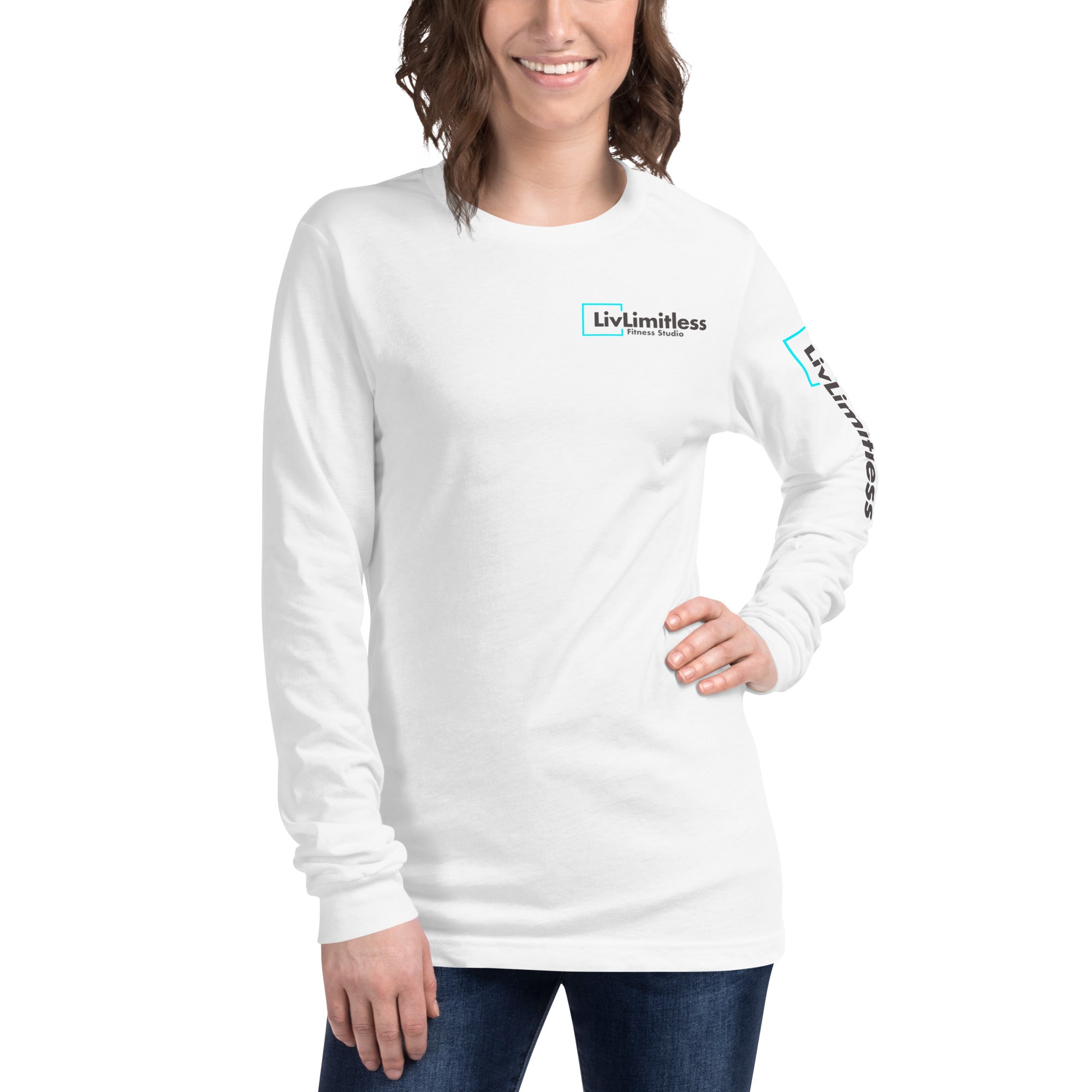 LivLimitless White Unisex Long Sleeve Tee